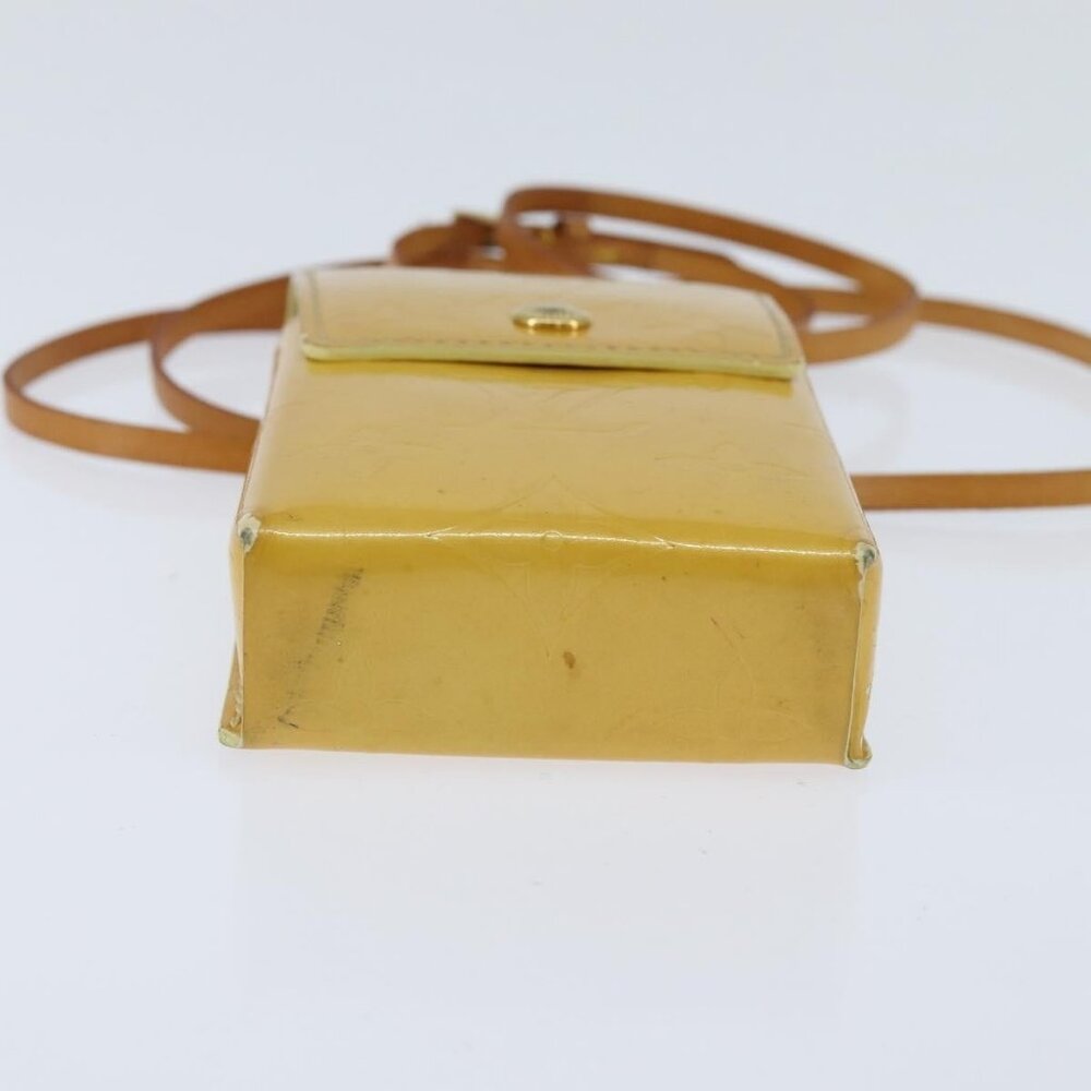LOUIS VUITTON Monogram Vernis Walker Wallet Lime Yellow LV Auth BA6985 - Picture 6 of 16